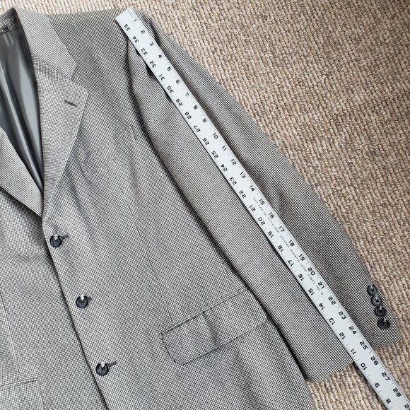 Faconnable 3 Button Houndstooth Blazer Men's 42 R Made in Italy - Picture 6 of 8